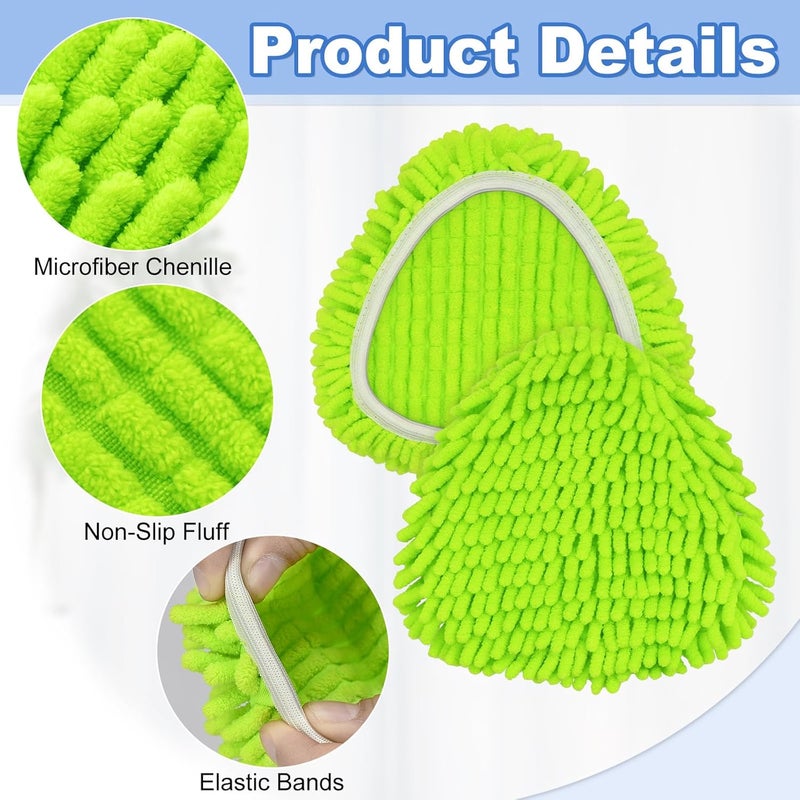 GFRED 6 Pack Mop Head Replacement Compatiable with Ocedar EasyWring Mop,Mop Heads Refill for Easywring Spin Mop 1 Tank System - Microfiber Chenille, Easy to Replace,Deep Floor Cleaning and Machine Washable - Image 2